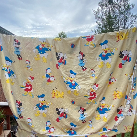 Vintage Fashion Manor Pennys Disney Donald Duck Mickey Minnie Daisy fitted sheet - Picture 13 of 15